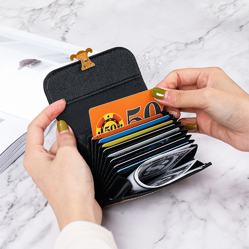 Cherlkolrs Ví Da Đựng Thẻ Ngân Hàng / Tiền Xu Cao Cấp Phong Cách Sang Trọng Kèm Ngăn Đựng Thẻ ID