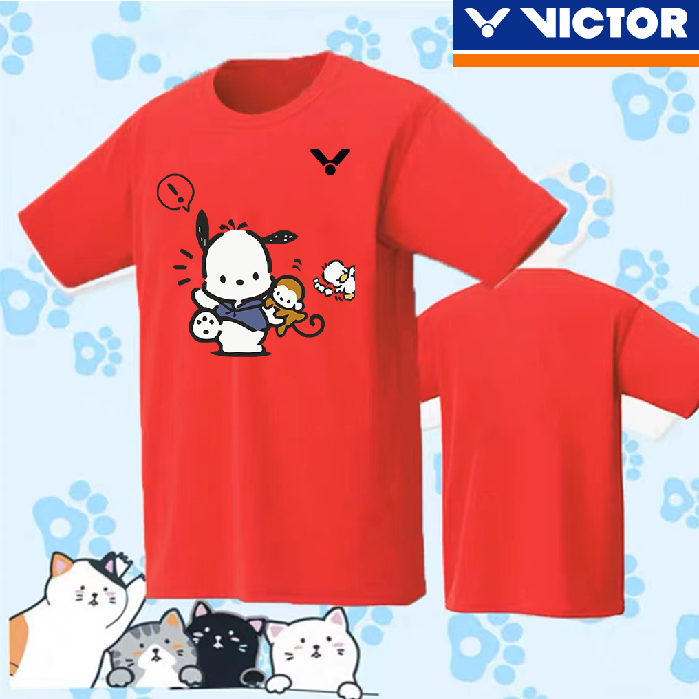 Áo Thun Thể Thao Cầu Lông VICTOR 2023 Ngắn Tay Dáng Rộng Nhanh Khô Thoáng Khí Mùa Hè Cho Nữ