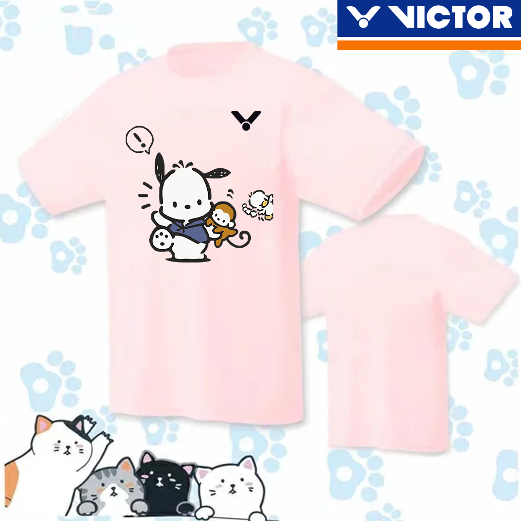 Áo Thun Thể Thao Cầu Lông VICTOR 2023 Ngắn Tay Dáng Rộng Nhanh Khô Thoáng Khí Mùa Hè Cho Nữ
