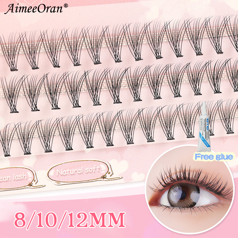 Bộ lông mi giả Cotremyp 3 hàng hỗn hợp 10d / 20d / 30d / 40d kèm keo dán