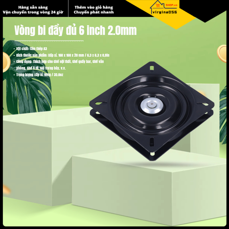 Có thể bán buôn Bàn xoay chịu lực Xoay 360 độ Khả năng mạnh Dễ dàng sử dụng Lắp đặt đế đĩa phân cho quầy bar Văn phòng tại nhà Virgina056 Hàng giao ngay