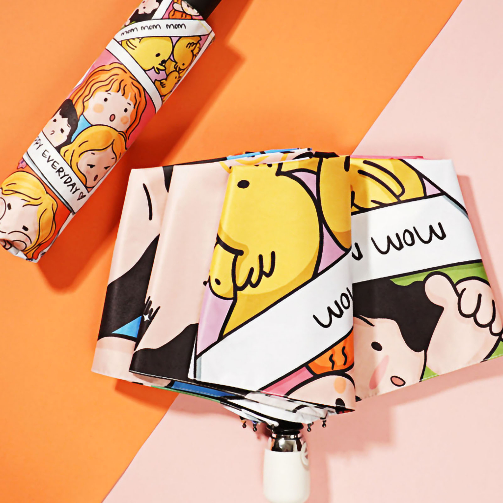 Ô dù UV Lớp phủ Vinyl Một công tắc phím tự động che mưa nắng cho sinh viên