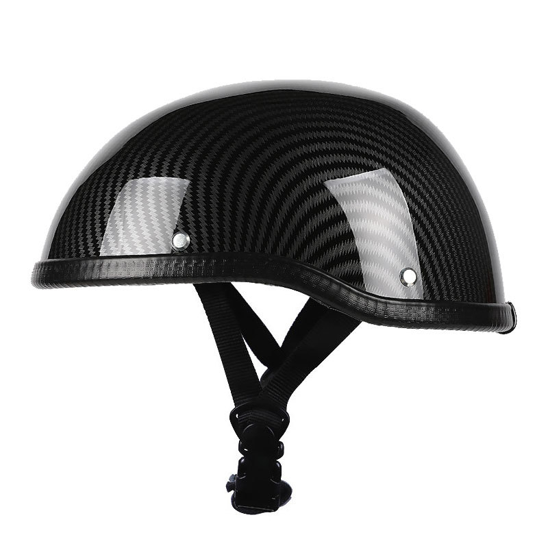 Mũ bảo hiểm xe máy Mũ Bảo Hiểm Che Nửa Mặt Màu Đen Kiểu Vintage Đức Kask Racer Scooter Cruiser Cáopper Matte EPS lining DOT Phê Duyệt