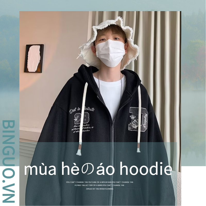 Áo Khoác Hoodie Dáng Rộng unisex Màu Trơn Có Khóa Kéo Thời Trang áo khoác hoodie nam Hàn Quốc Cho Cặp Đôi áo khoác đôi nam nữ