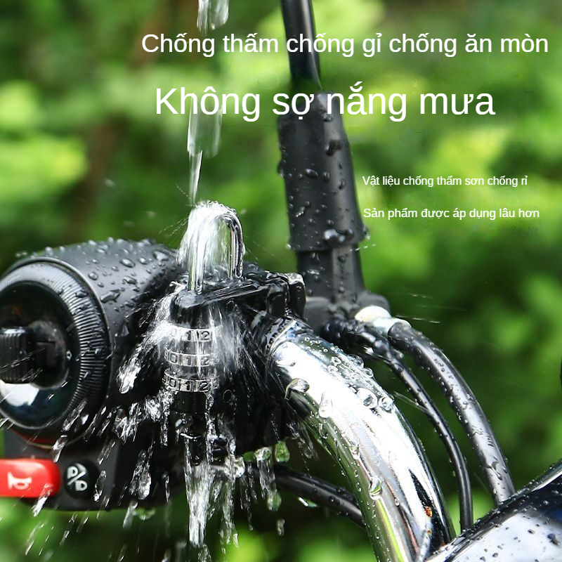 Ổ Khóa Mũ Bảo Hiểm Chống Sốc Siêu Bền Tiết Kiệm Không Gian 2.2cm-2.8cm PGIA