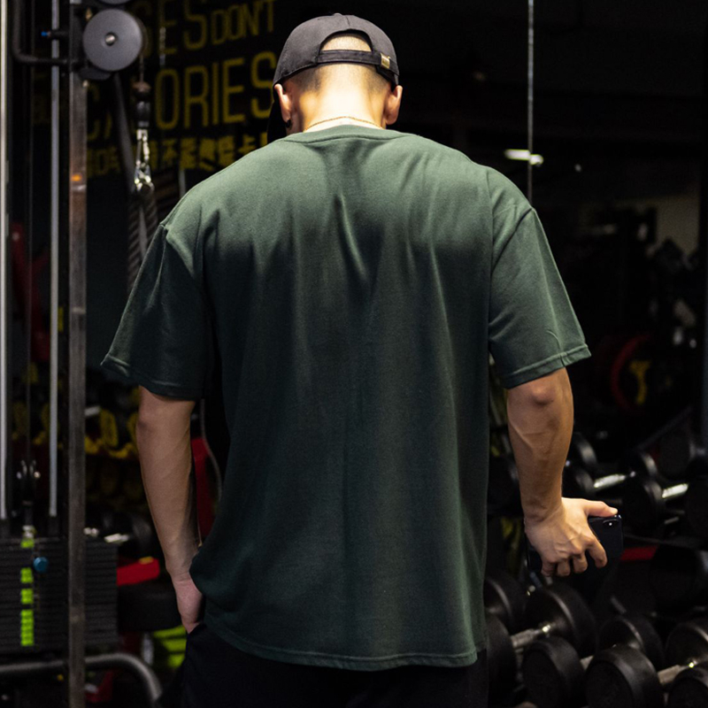 Áo Thun Thể Thao Ngắn Tay Dáng Rộng Thoáng Khí Thoải Mái Cho Nam