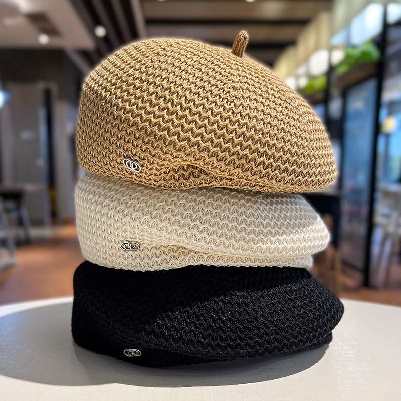 Mũ Beret Xếp Ly Bằng Lụa Sữa Thoáng Khí Phong Cách Nhật Bản Thời Trang Xuân Hè Dành Cho Nữ