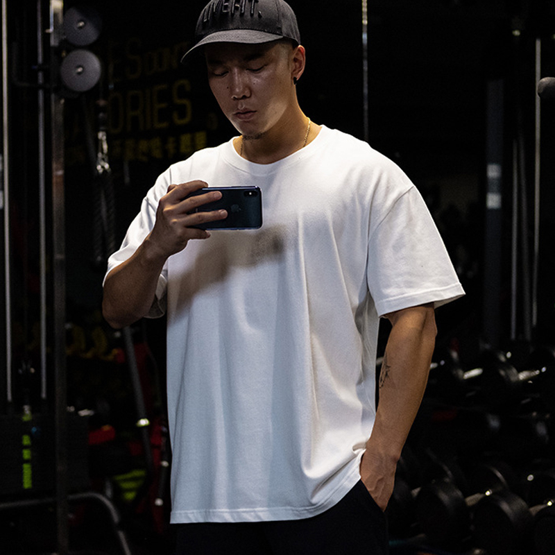 Áo Thun Thể Thao Ngắn Tay Dáng Rộng Thoáng Khí Thoải Mái Cho Nam