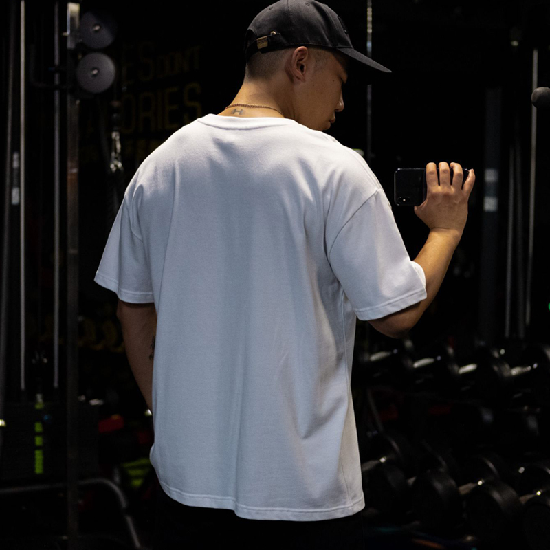 Áo Thun Thể Thao Ngắn Tay Dáng Rộng Thoáng Khí Thoải Mái Cho Nam