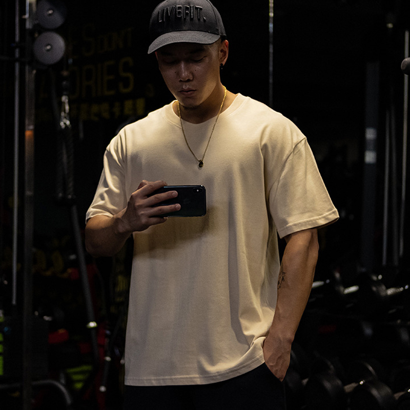Áo Thun Thể Thao Ngắn Tay Dáng Rộng Thoáng Khí Thoải Mái Cho Nam