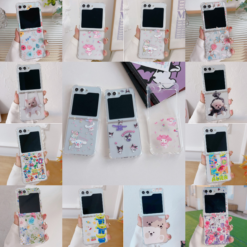SANRIO Ốp Điện Thoại Cứng Viền TPU Dẻo Họa Tiết Hoạt Hình Phong Cách Graffiti Chống Sốc Cho Samsung Galaxy Z Flip 5