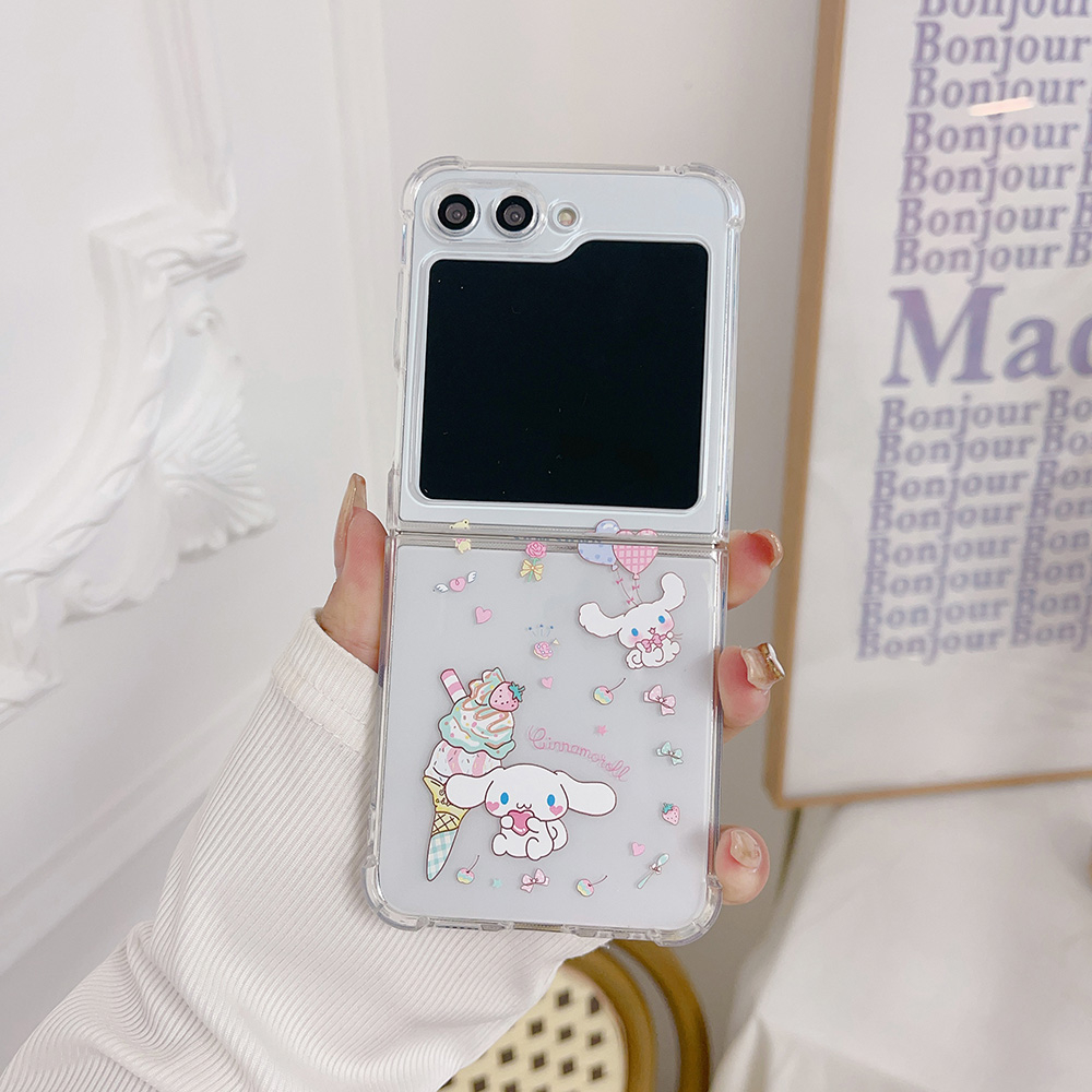 SANRIO Ốp Điện Thoại Cứng Viền TPU Dẻo Họa Tiết Hoạt Hình Phong Cách Graffiti Chống Sốc Cho Samsung Galaxy Z Flip 5