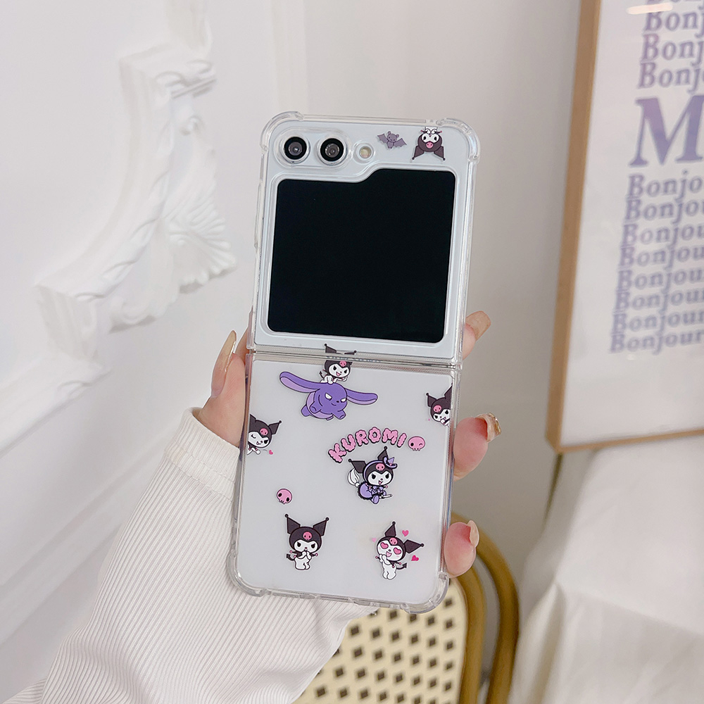 SANRIO Ốp Điện Thoại Cứng Viền TPU Dẻo Họa Tiết Hoạt Hình Phong Cách Graffiti Chống Sốc Cho Samsung Galaxy Z Flip 5
