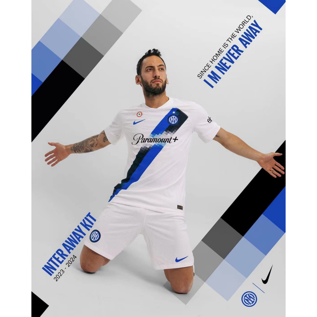 Áo Bóng Đá Sân Khách Đội Tuyển Inter Milan Size S-4XL 23 / 24