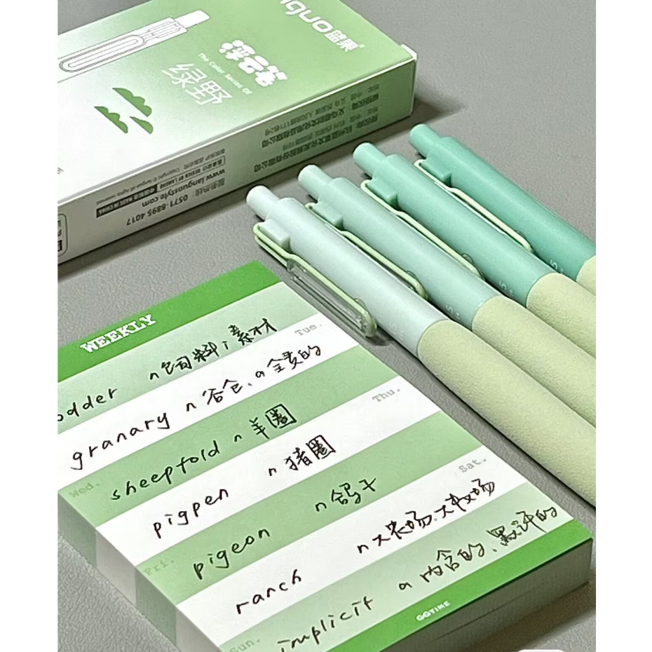 Set 4 Bút Mực Đen Ngòi 0.5mm Nhanh Khô Không Ồn