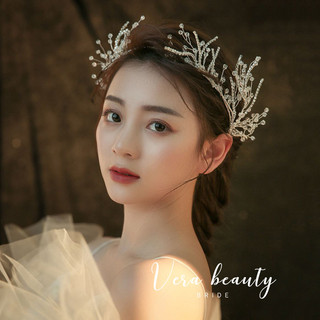 1 băng đô cài tóc đính đá pha lê lấp lánh phong cách châu âu mới