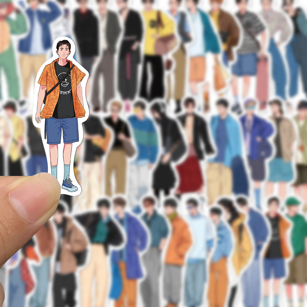 Bộ 50 Miếng Dán Hoạt Hình Chống Nước Cho Điện Thoại / iPad