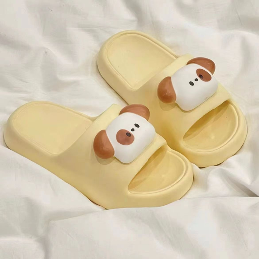 Đáy dày chống trơn trượt dép chó dễ thương bánh mì dép sandal nữ AA6467
