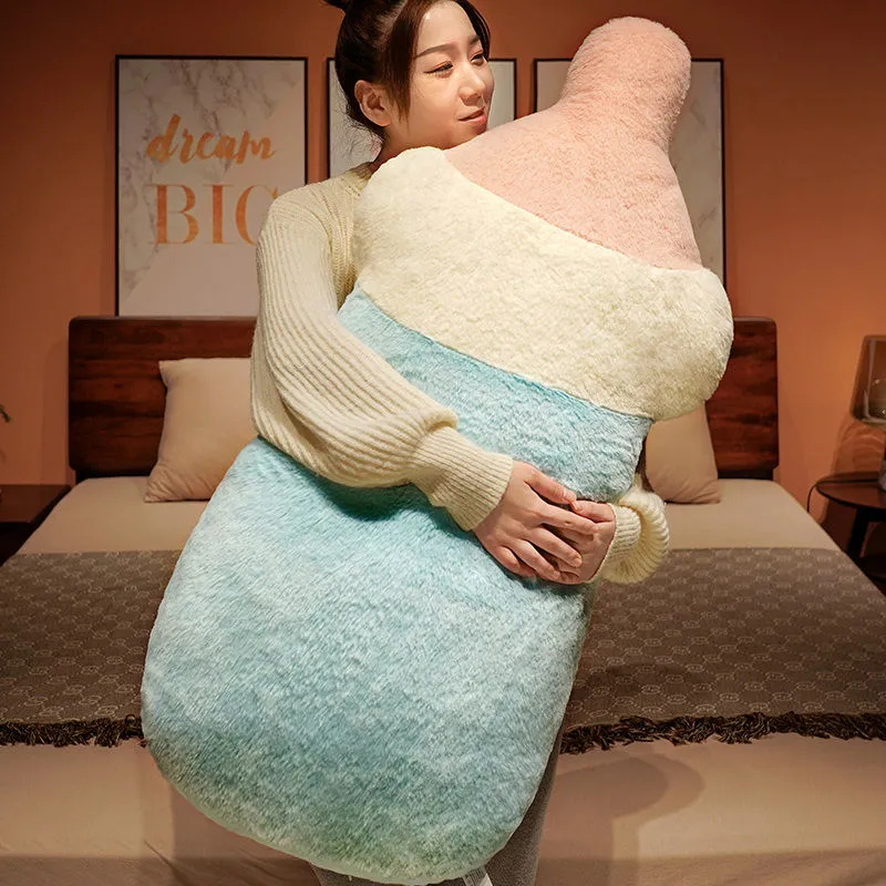 Gối Tựa Lưng Hình Bình Sữa Dễ Thương Cho Bé