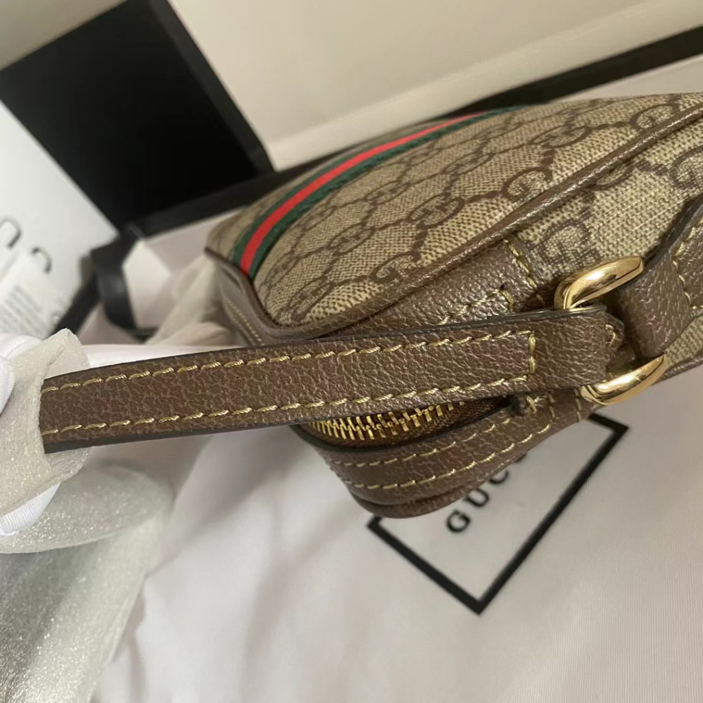 Ready stock real shot gucci gucci ophidia series gg canvas nam nữ messenger bag túi máy ảnh517350Với hộp