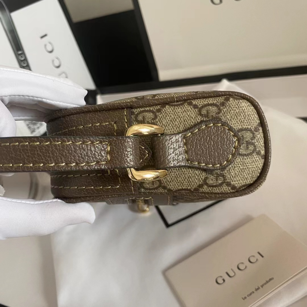 Ready stock real shot gucci gucci ophidia series gg canvas nam nữ messenger bag túi máy ảnh517350Với hộp