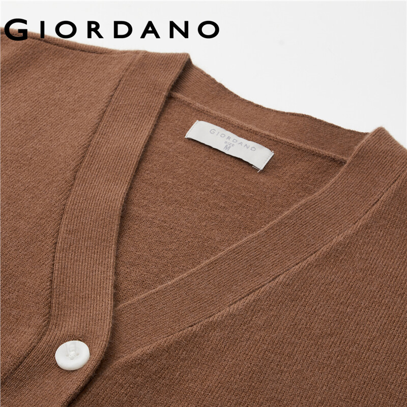 GIORDANO WOMEN Chunky v-neck loose cardigan 13353870