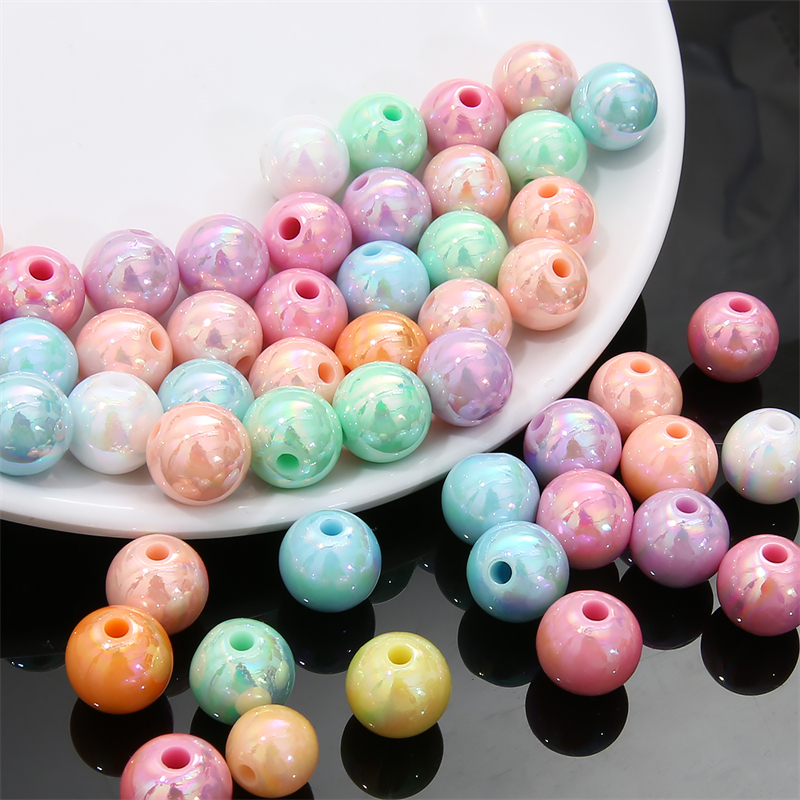 Chuỗi Hạt Tròn Nhiều Màu Sắc Màu Sắc 12mm Dùng Làm Vòng Đeo Tay DIY