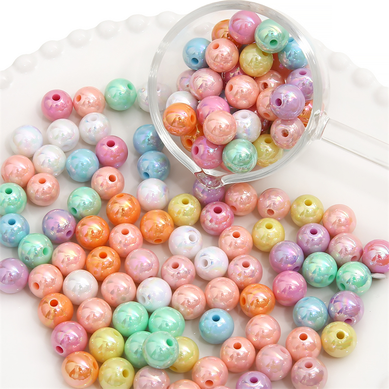 Chuỗi Hạt Tròn Nhiều Màu Sắc Màu Sắc 12mm Dùng Làm Vòng Đeo Tay DIY