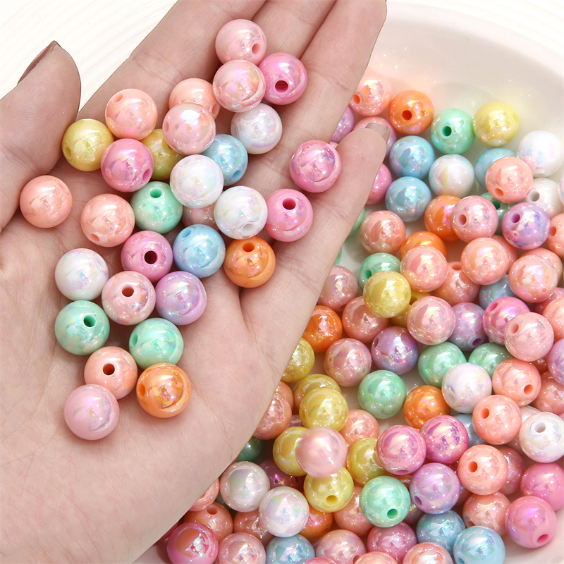 Chuỗi Hạt Tròn Nhiều Màu Sắc Màu Sắc 12mm Dùng Làm Vòng Đeo Tay DIY