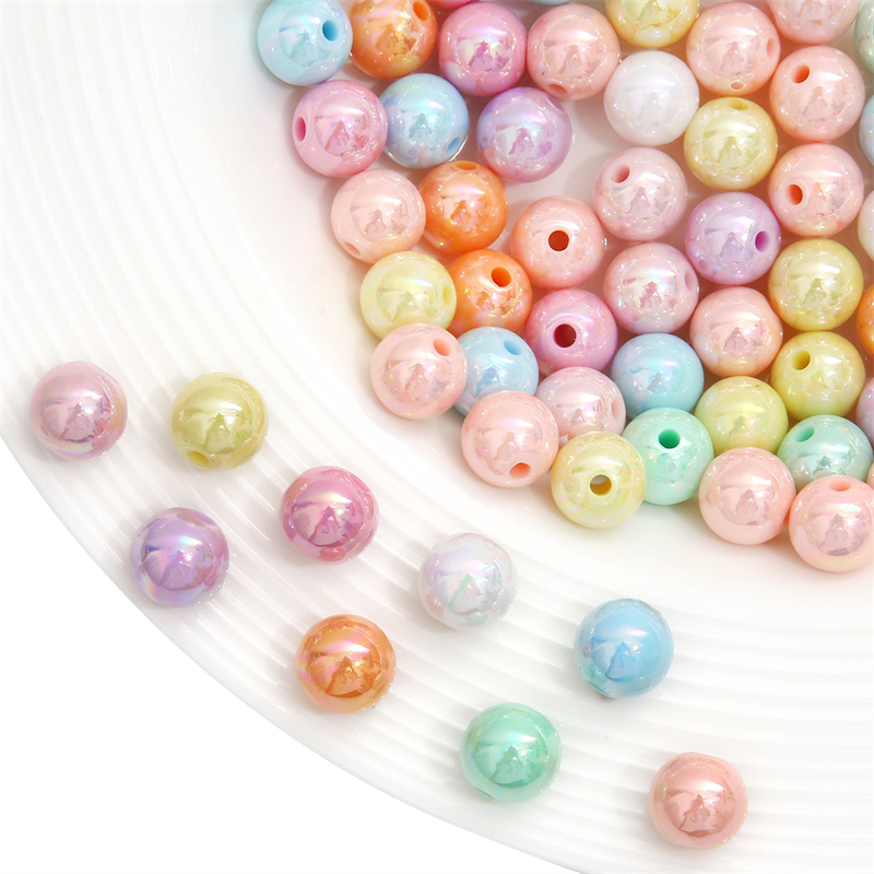 Chuỗi Hạt Tròn Nhiều Màu Sắc Màu Sắc 12mm Dùng Làm Vòng Đeo Tay DIY