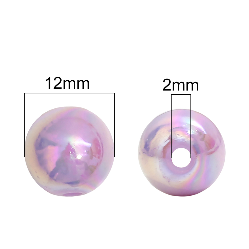 Chuỗi Hạt Tròn Nhiều Màu Sắc Màu Sắc 12mm Dùng Làm Vòng Đeo Tay DIY