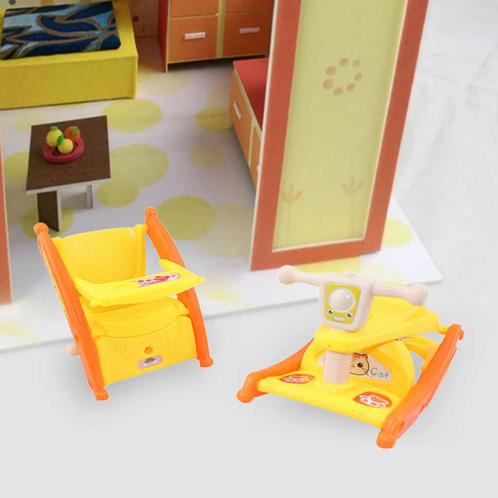 Ghế ăn/ xe bập bênh cho búp bê 1/6 dành cho bé gái