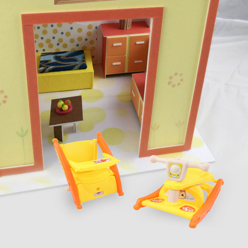 Ghế ăn/ xe bập bênh cho búp bê 1/6 dành cho bé gái