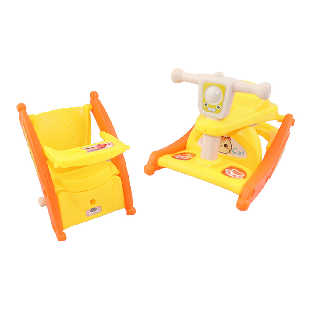 Ghế ăn/ xe bập bênh cho búp bê 1/6 dành cho bé gái