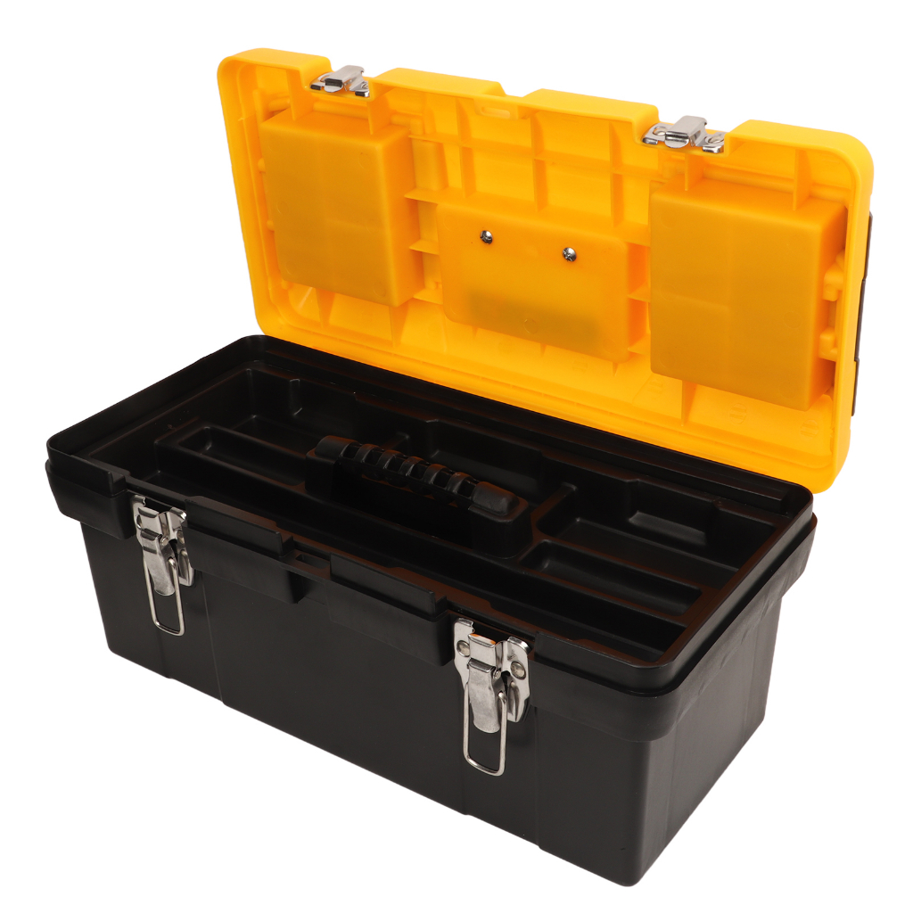 Hộp công cụ 2 lớp Di động Thợ điện gia dụng Công phần cứng Lưu trữ Tổ chức bằng nhựa Homdeko S.