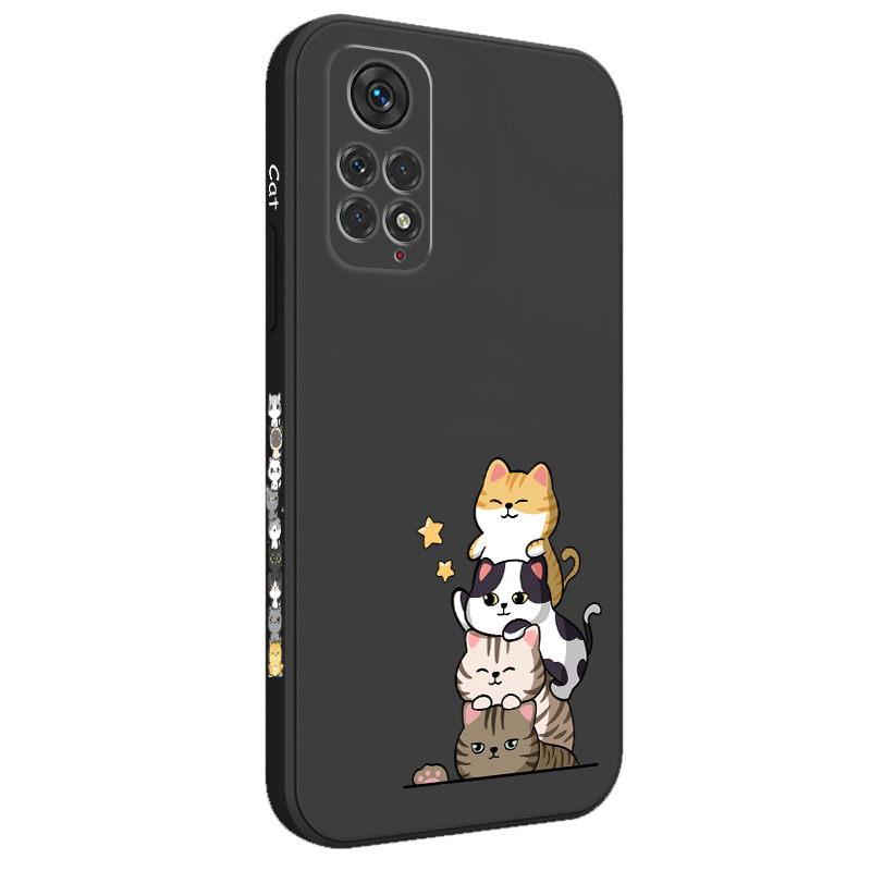 Ốp Điện Thoại Hình Mèo Xếp Chồng Lên Nhau Cho Xiaomi Redmi Note 11S 11 11T Pro Plus 4G 5G