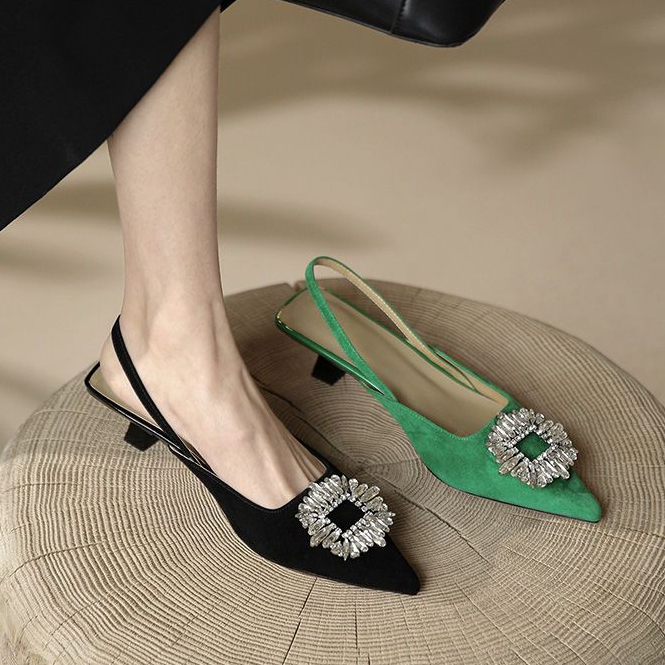 Giày Sandal Cao Gót Mũi Nhọn Đa Năng Thời Trang Nữ YAOLI