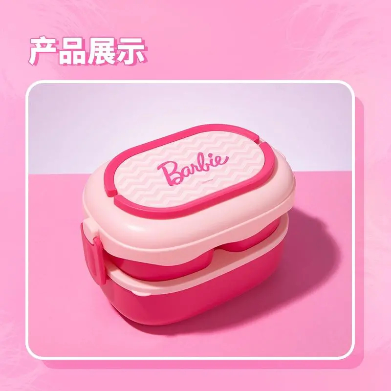 Hộp cơm Hình Búp Bê Barbie Bằng Nhựa Có Thể Dùng Trong Lò Vi Sóng