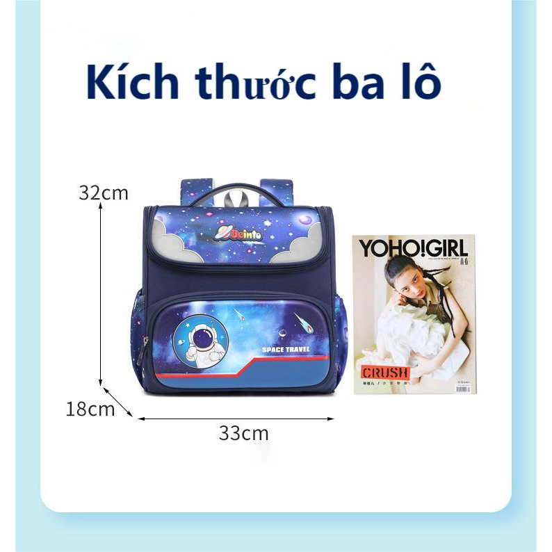 Balo Siêu Nhẹ Chống Thấm Nước Thời Trang Cho Bé Lớp 1-3