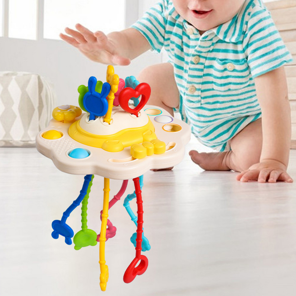 Predolo Đồ Chơi Dây Kéo Động Cơ Bằng Silicone Cho Bé Sơ Sinh