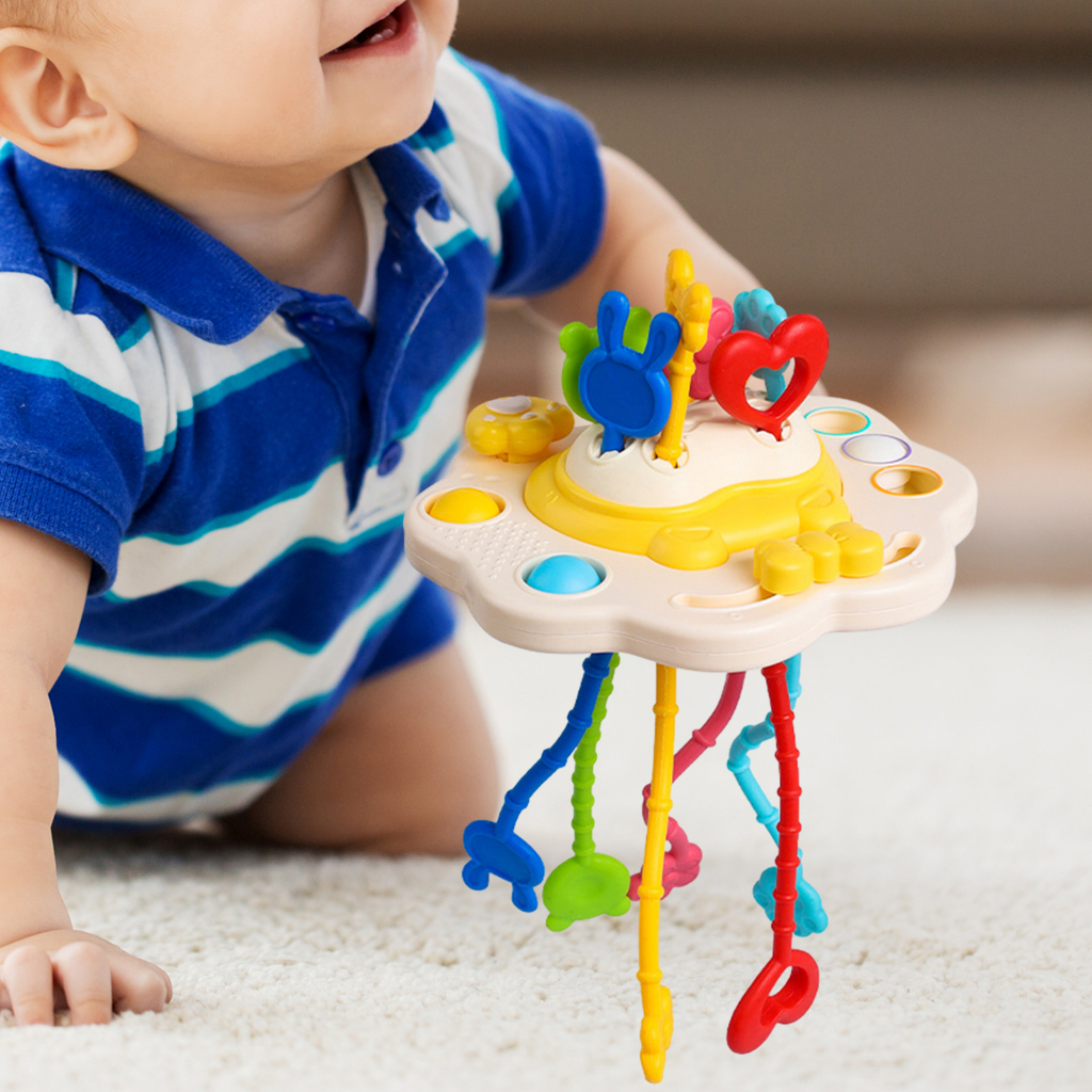 Predolo Đồ Chơi Dây Kéo Động Cơ Bằng Silicone Cho Bé Sơ Sinh