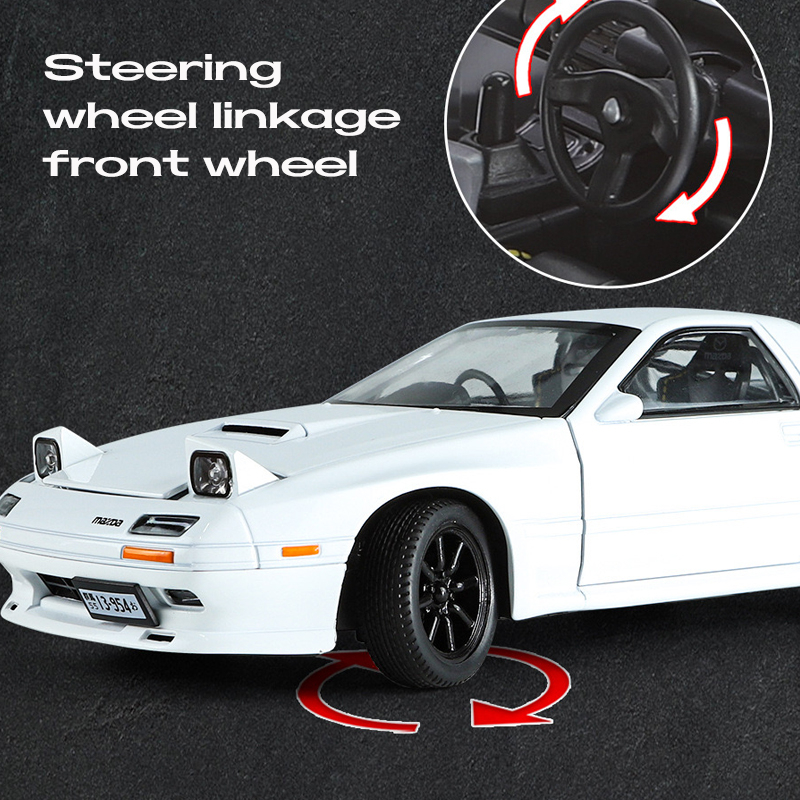 Mô Hình Xe Hơi Mazda RX7 Bằng Hợp Kim Có Đèn Và Âm Thanh Tỉ Lệ 1: 24
