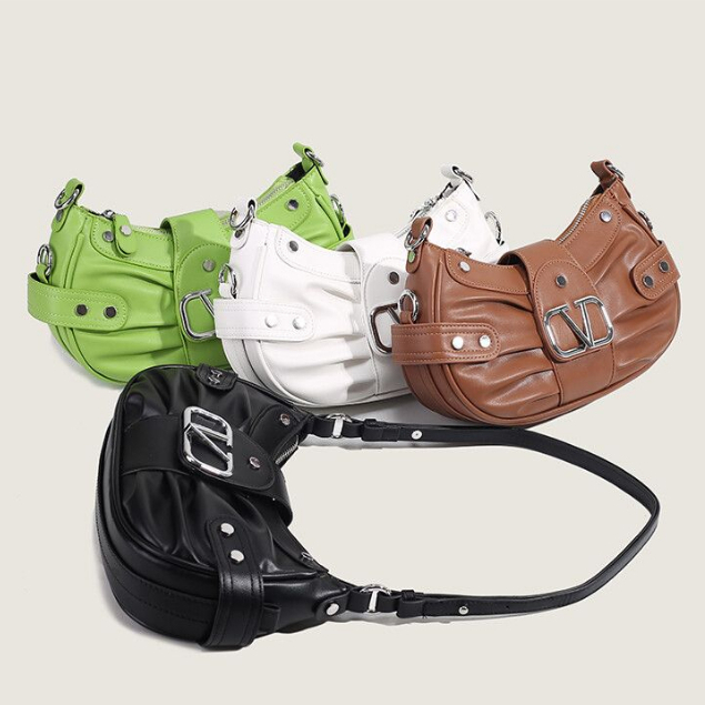 Túi đeo vai nữ da cao cấp Đính Đinh Tán Phong Cách người Pháp Thời Trang 2023 Cho Nữ FT7333