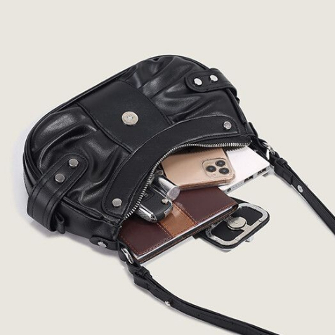 Túi đeo vai nữ da cao cấp Đính Đinh Tán Phong Cách người Pháp Thời Trang 2023 Cho Nữ FT7333