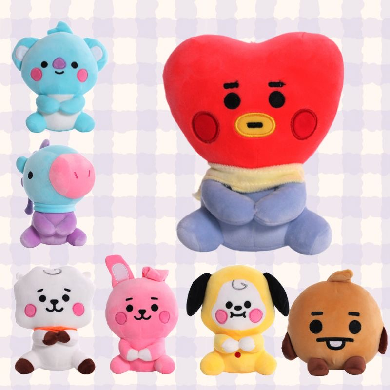 Thú Nhồi Bông Hình Nhân Vật Hoạt Hình BT21 Dễ Thương 12CM
