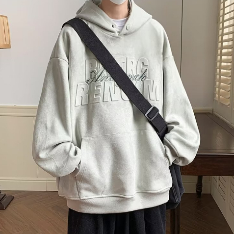 Áo Hoodie Dáng Rộng In Chữ Phong Cách Harajuku Hàn Quốc Thời Trang Cho Nam chất đũi cao cấp hiphop Hoodie unisex retro Hoodie