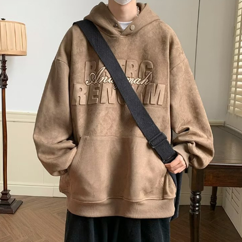 Áo Hoodie Dáng Rộng In Chữ Phong Cách Harajuku Hàn Quốc Thời Trang Cho Nam chất đũi cao cấp hiphop Hoodie unisex retro Hoodie