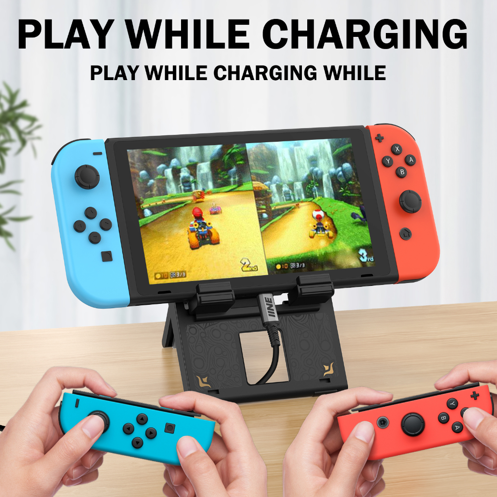 Iine Đế Sạc Màu Đen Có Thể Gập Lại Cho Nintendo Switch / OLED / Mobile / Pad