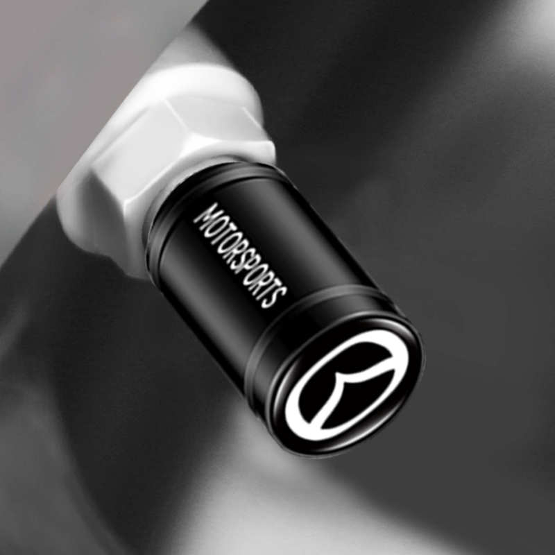 Bộ 4 Nắp Van Bánh Xe Hơi Bằng Nhôm Kiểu Thể Thao Chống Rò Rỉ Cho Mazda 5 6 323 626 RX8 CX5 CX-4 MX3 MX5 Atenza Axela