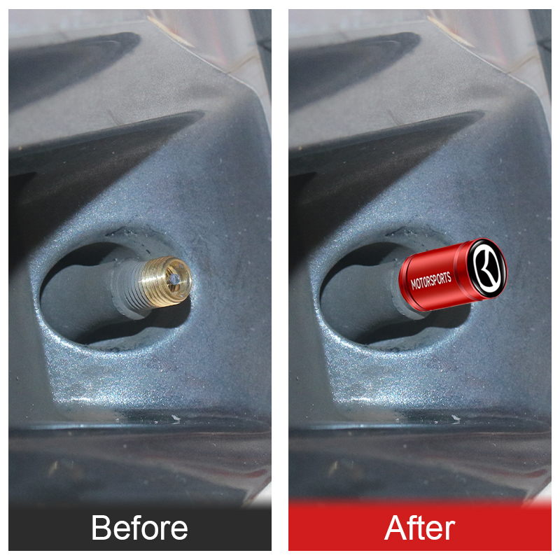 Bộ 4 Nắp Van Bánh Xe Hơi Bằng Nhôm Kiểu Thể Thao Chống Rò Rỉ Cho Mazda 5 6 323 626 RX8 CX5 CX-4 MX3 MX5 Atenza Axela